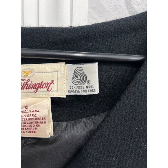 Worthington Womens Black Wool Buttoned Sleeveless Jumper Dress Size 12 - Picture 6 of 9